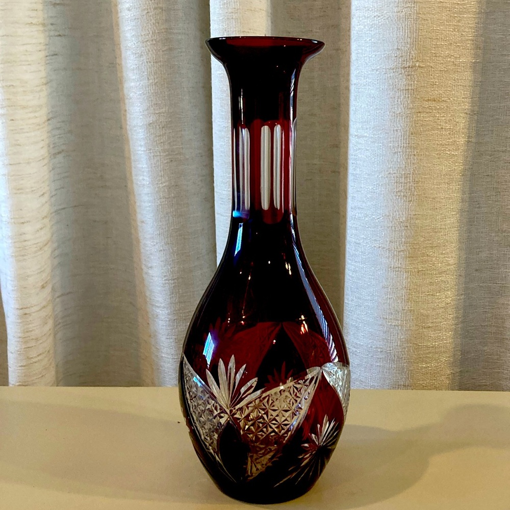 Vintage Bohemian Cut Crystal Decanter